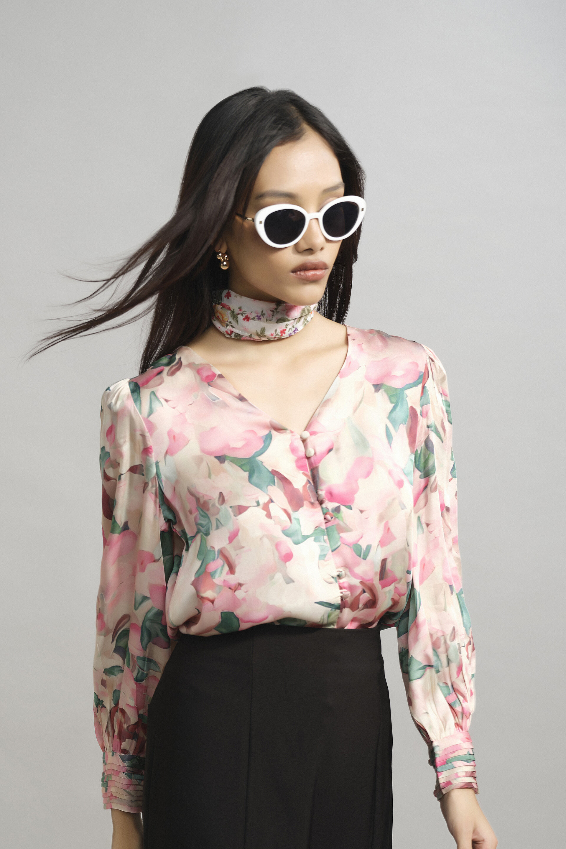 Larger Than Life Floral Top, Multi Color, image 4